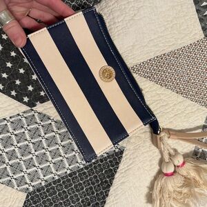 Spartina 449 Navy and Cream Striped Clutch